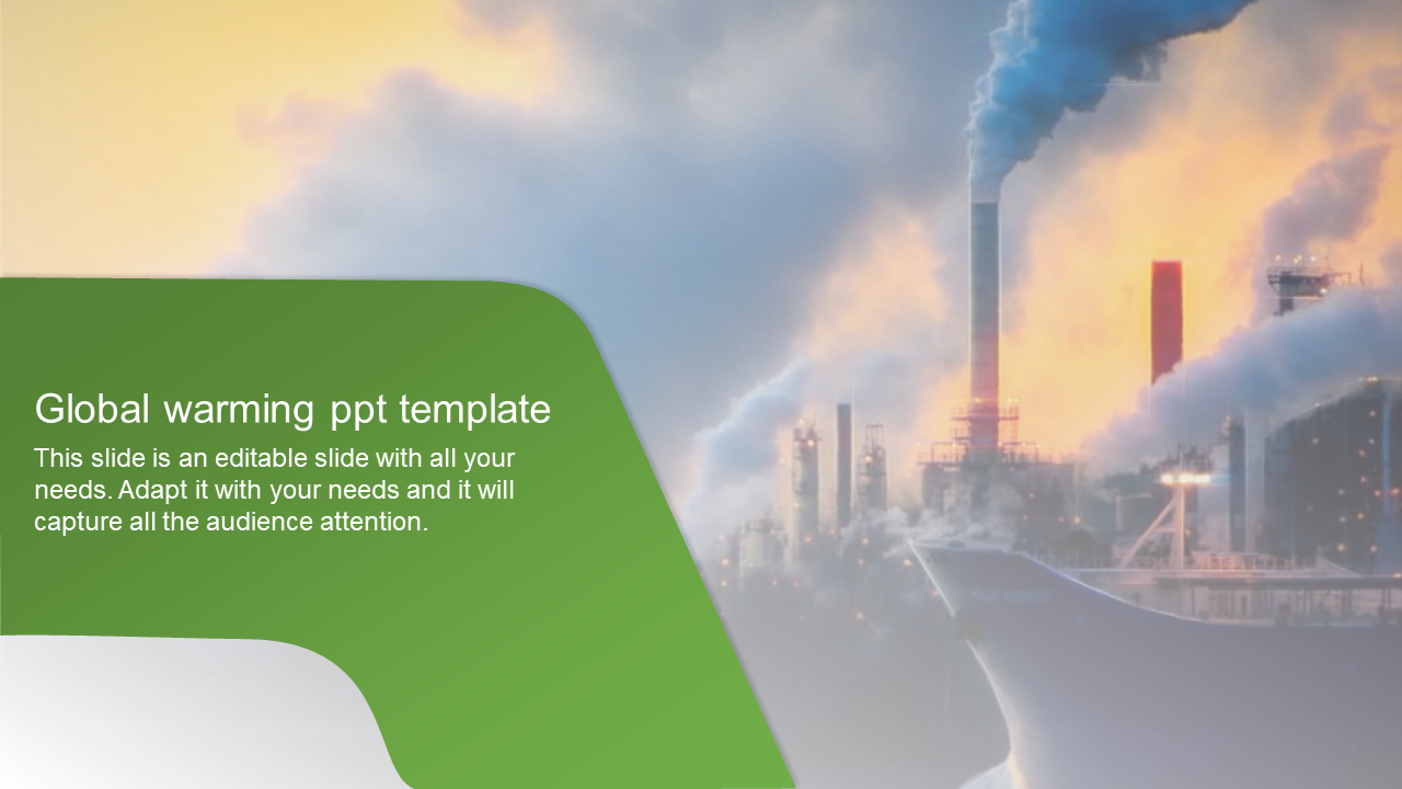Attractive Global Warming PPT Template Slide Designs